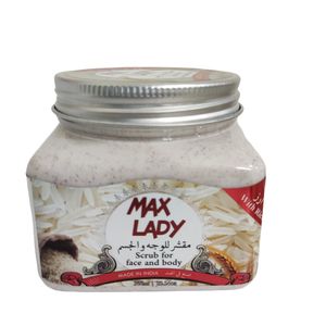 اسکراب لایه بردار پوست مکس لیدی مدل rice حجم 300 میلی لیتر